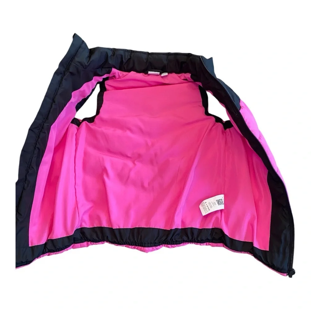 PUMA Girls Insulated Puffer Vest Pink & Black Size Small 7/8
